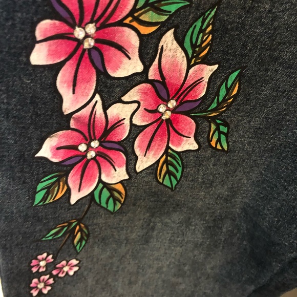 Diane Gilman Painted Jeans size 8 NWT - Picture 2 of 8